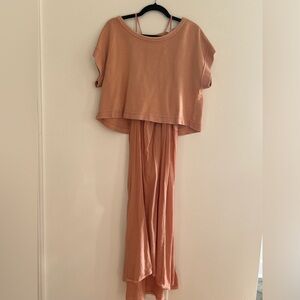 Anthropologie-Daily Practice 2 piece cotton/gauzy dress. Size L. Excellent cond.